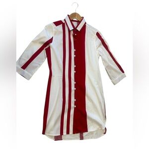 Naracamicie S NWOT Red and White Striped Button-Up dress